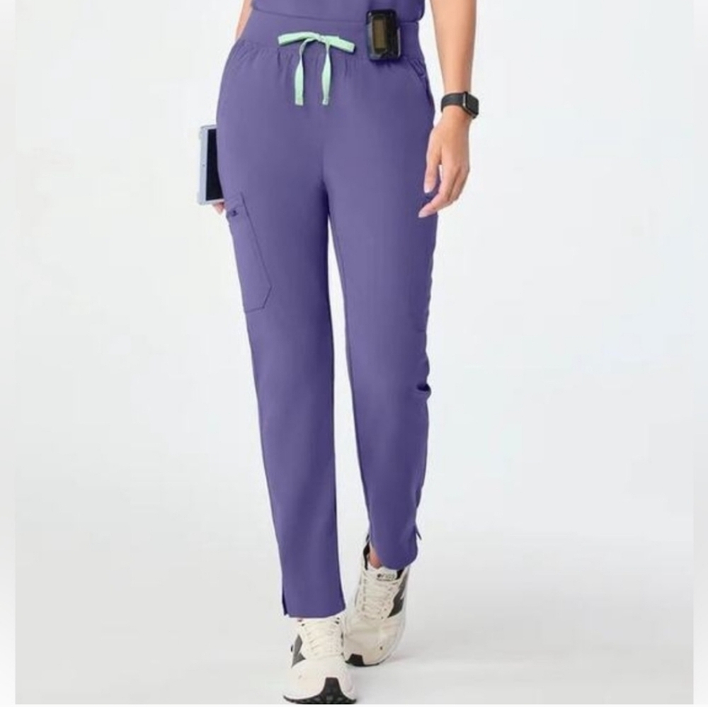 Figs Women's Technical Collection Scrub Pants Drawstring Blue Strait Leg M/P - Picture 2 of 14